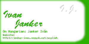ivan janker business card