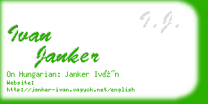 ivan janker business card
